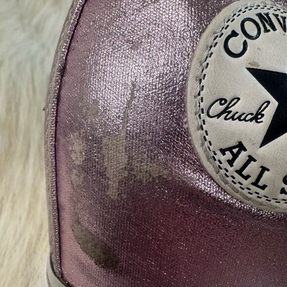 Converse Womens CTAS Lux Mid Wedge Sneakers Shoes Pink 556779C Textile 6.5 - Picture 10 of 11